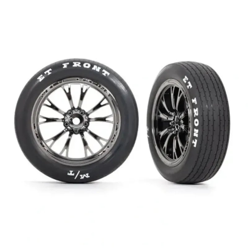9474X Traxxas Tires & wheels, assembled (black chrome wheels) (Fr) (2) - Little Painter Art | Exploring the Endless Possibilities of Art| Shop All