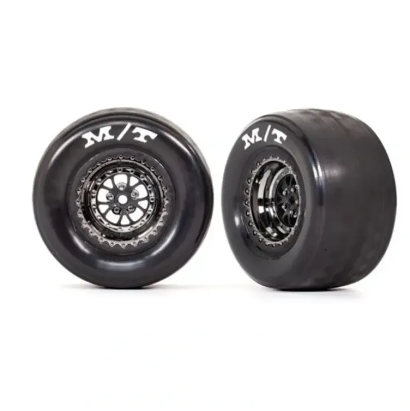 9475X Traxxas Tires & wheels, assembled (black chrome wheels) (R) (2) - Little Painter Art | Exploring the Endless Possibilities of Art| Shop All