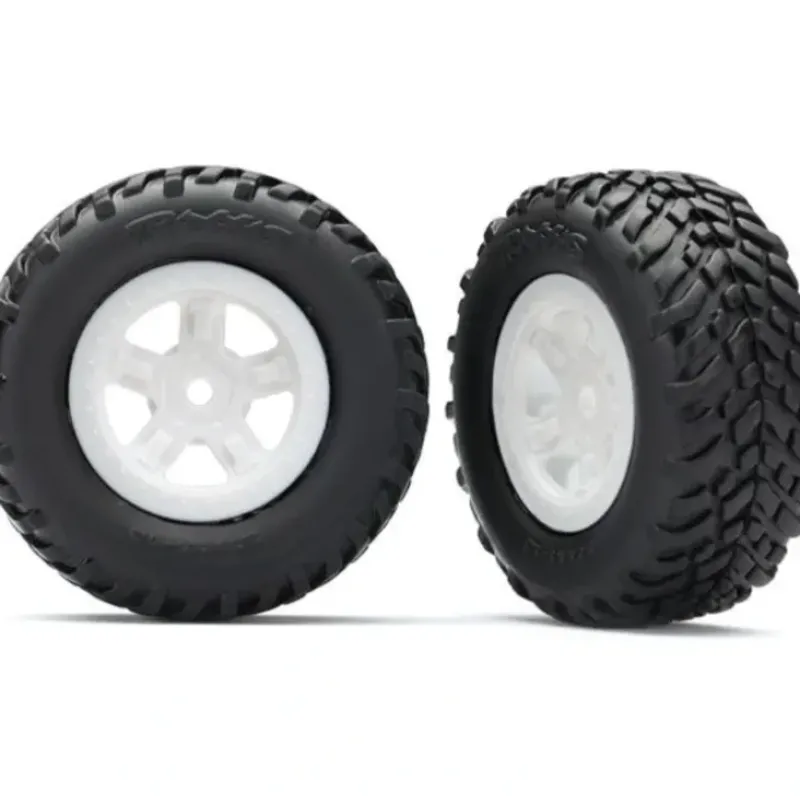 7674X Traxxas Tires and wheels, assembled, glued - White - Little Painter Art | Exploring the Endless Possibilities of Art| Shop All